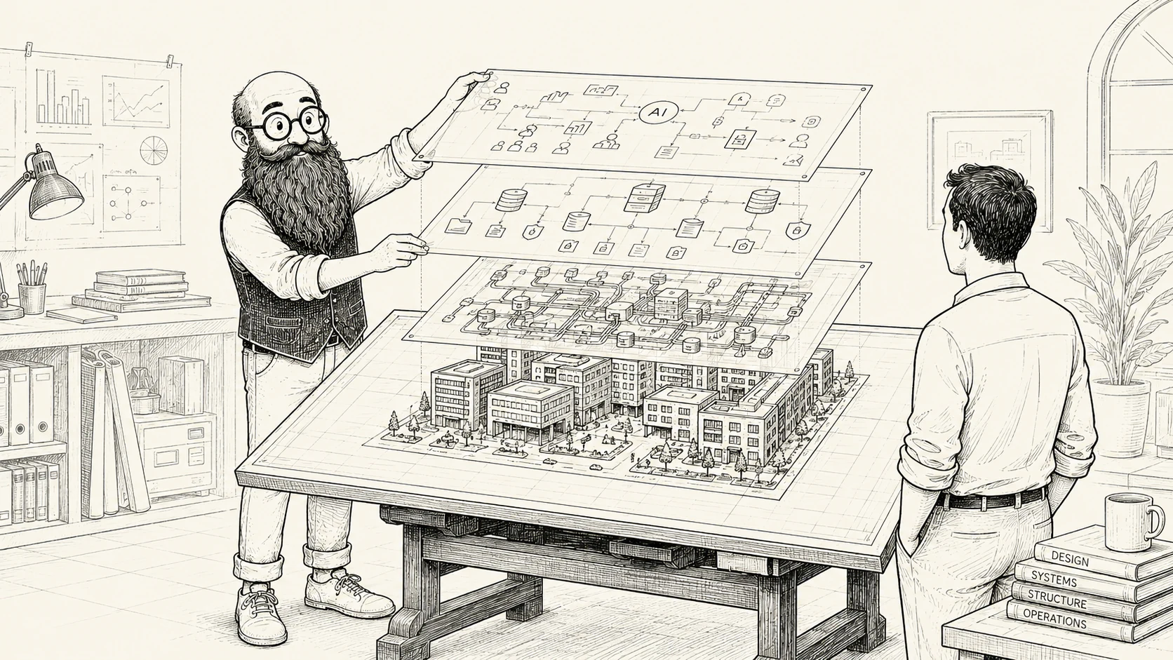 Data architecture, information architecture, and AI enablement connected as one machine